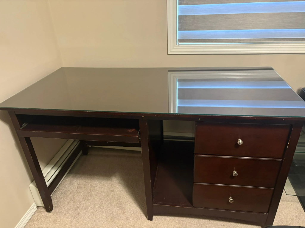 Glass Top Desk for study and work