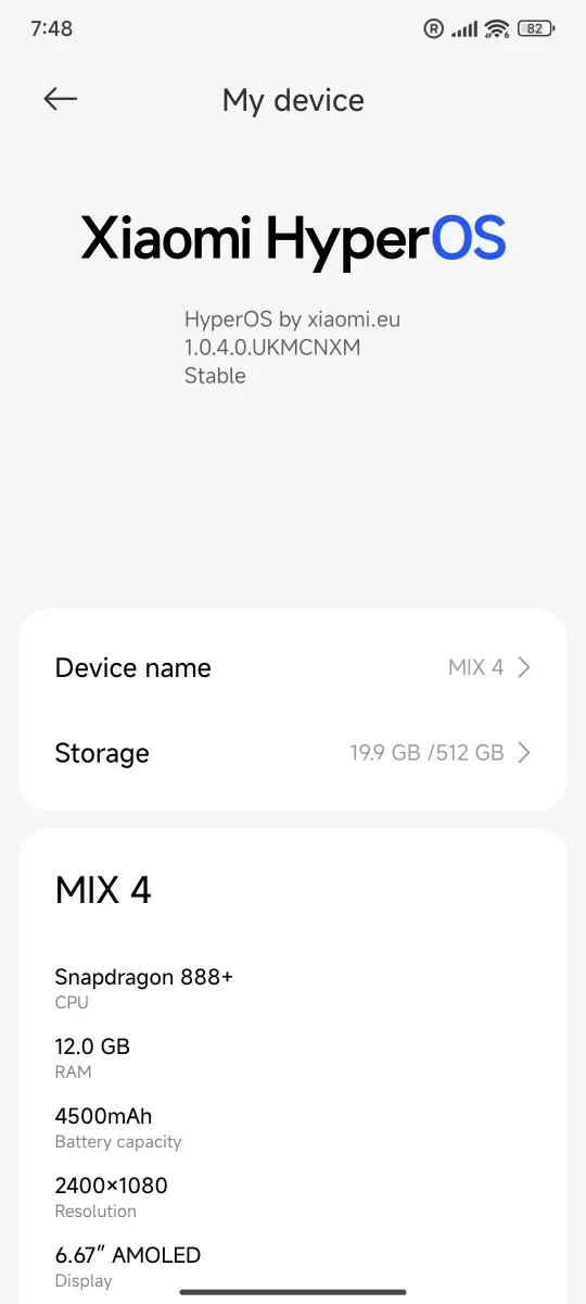 Xiaomi MIX 4 -12G/512GB $650 black real full screen image indicator(3)