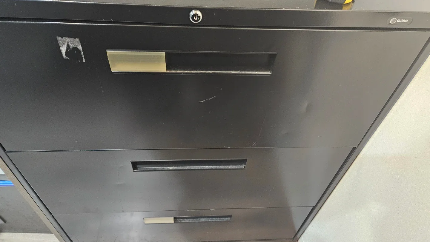 Global Filing Cabinet 3 drawers - Black image indicator(5)