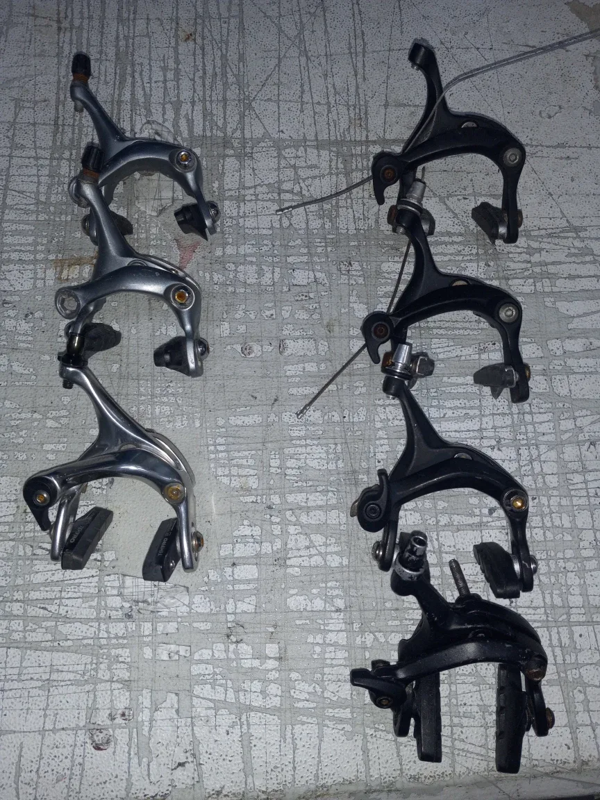 Vintage Bicycle Brakes - Silver & Black