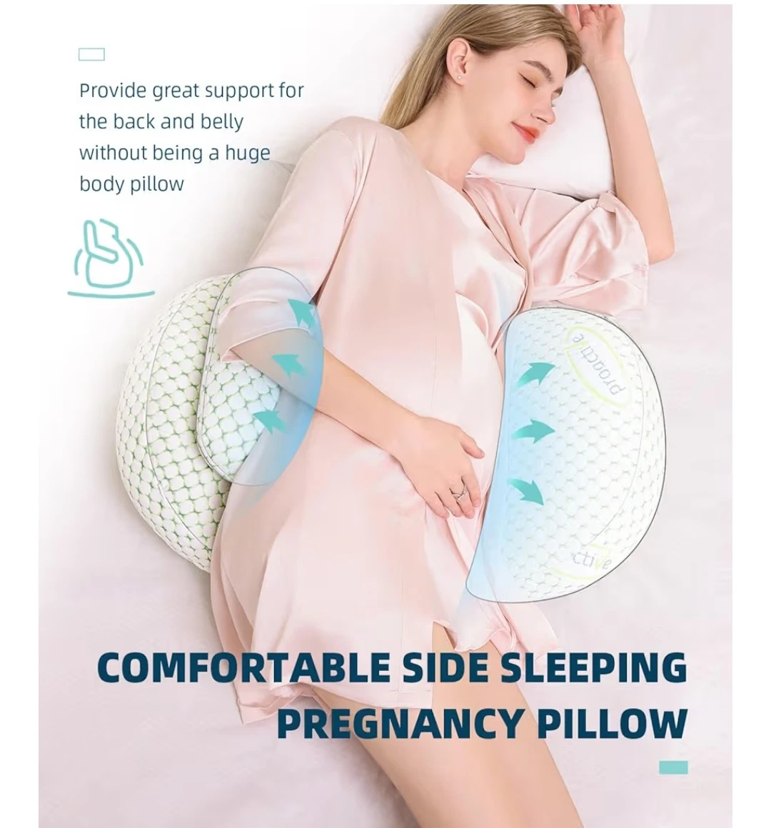 Proactive Comfortable Side Sleeping Pregnancy Pillow - photo 3
