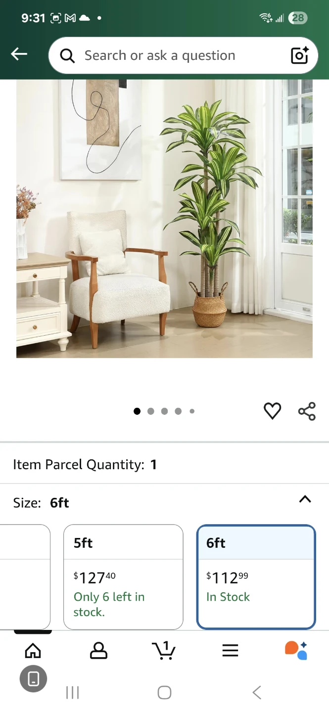 6ft Artificial Dracaena Plant - photo 5
