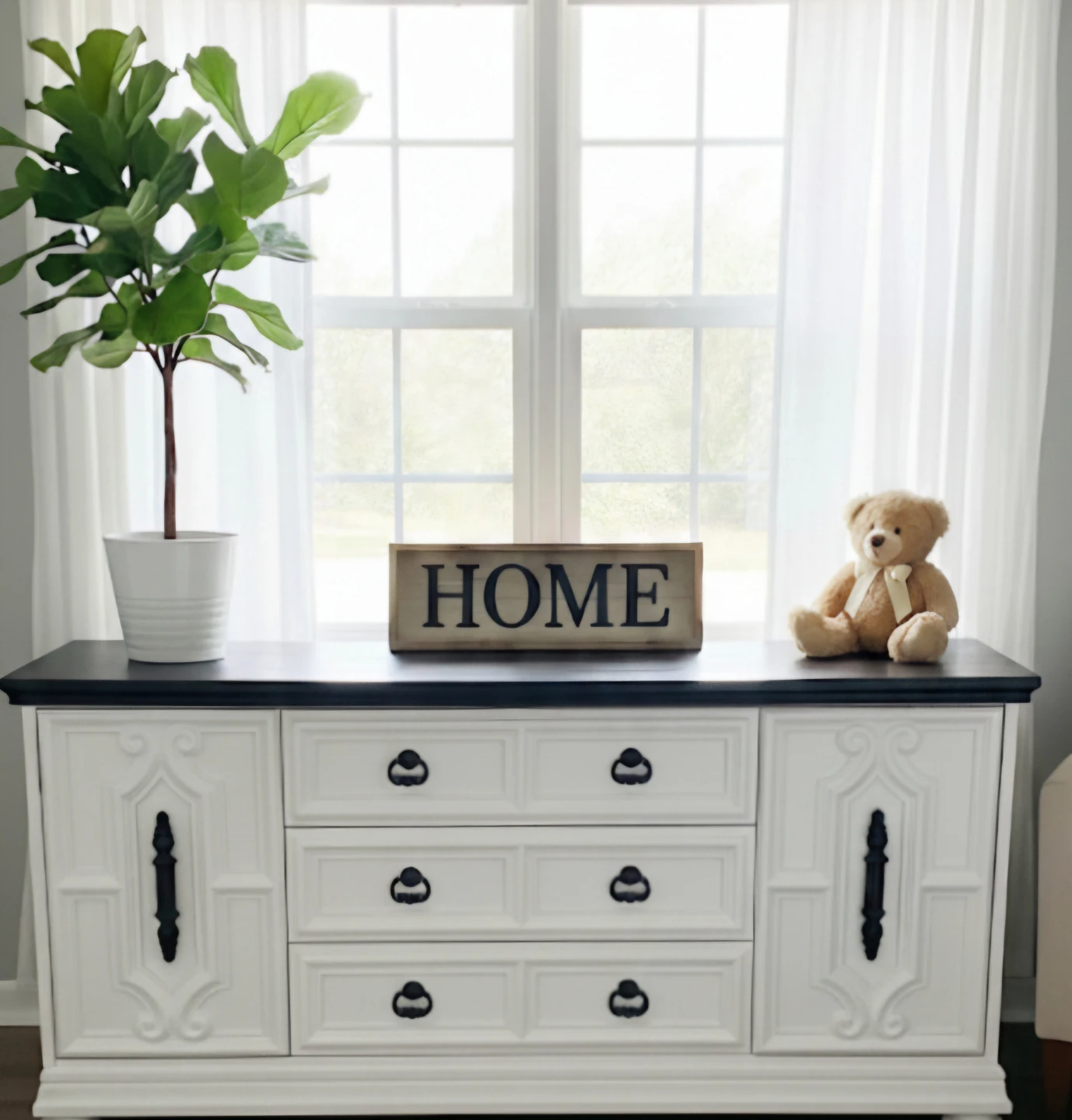 White dresser/ credenza/ dresser
