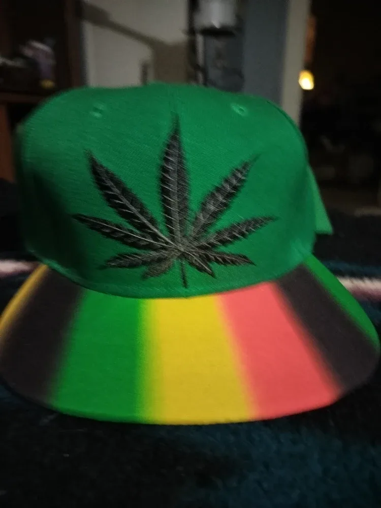 Marijuana Leaf Embroidered Baseball Cap image indicator(3)