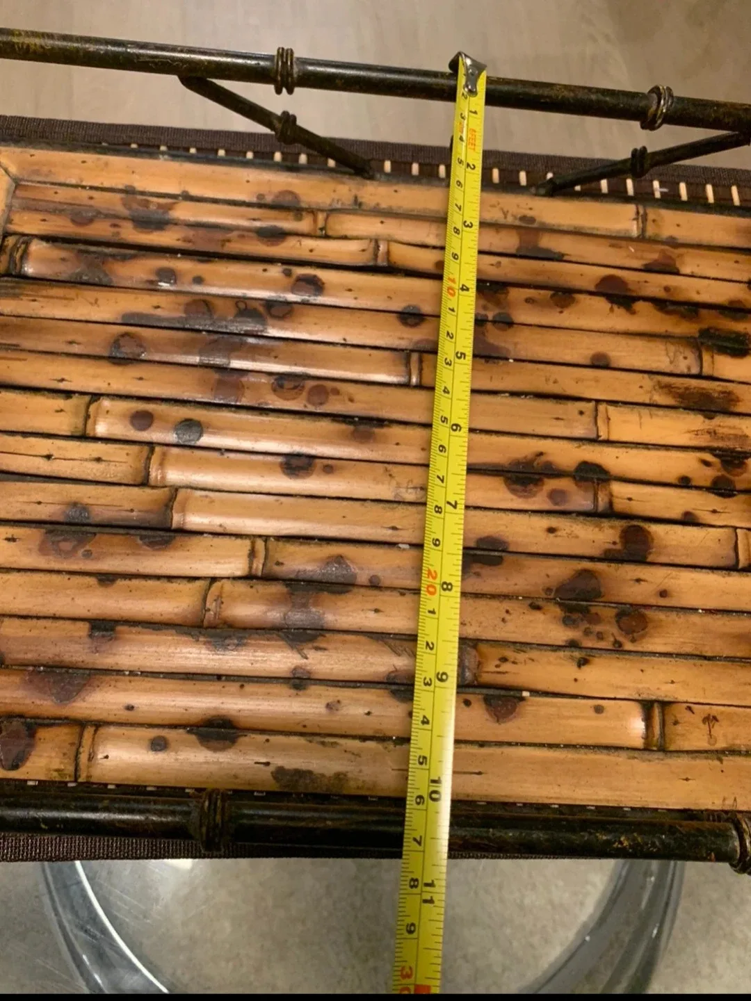 Bamboo Serving Tray with Metal Frame image indicator(5)