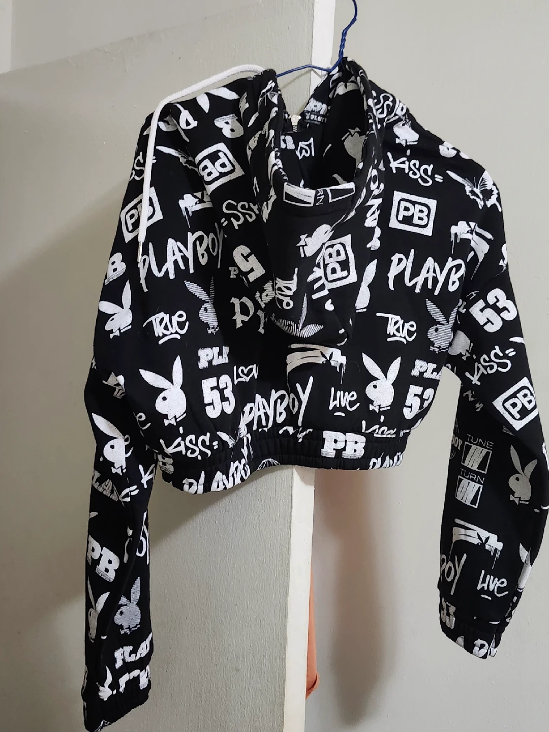 Playboy Black & White Zip-Up Hoodie - photo 2