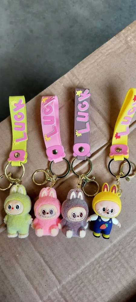Cute Labubu Bunny Keychains - Assorted Colours