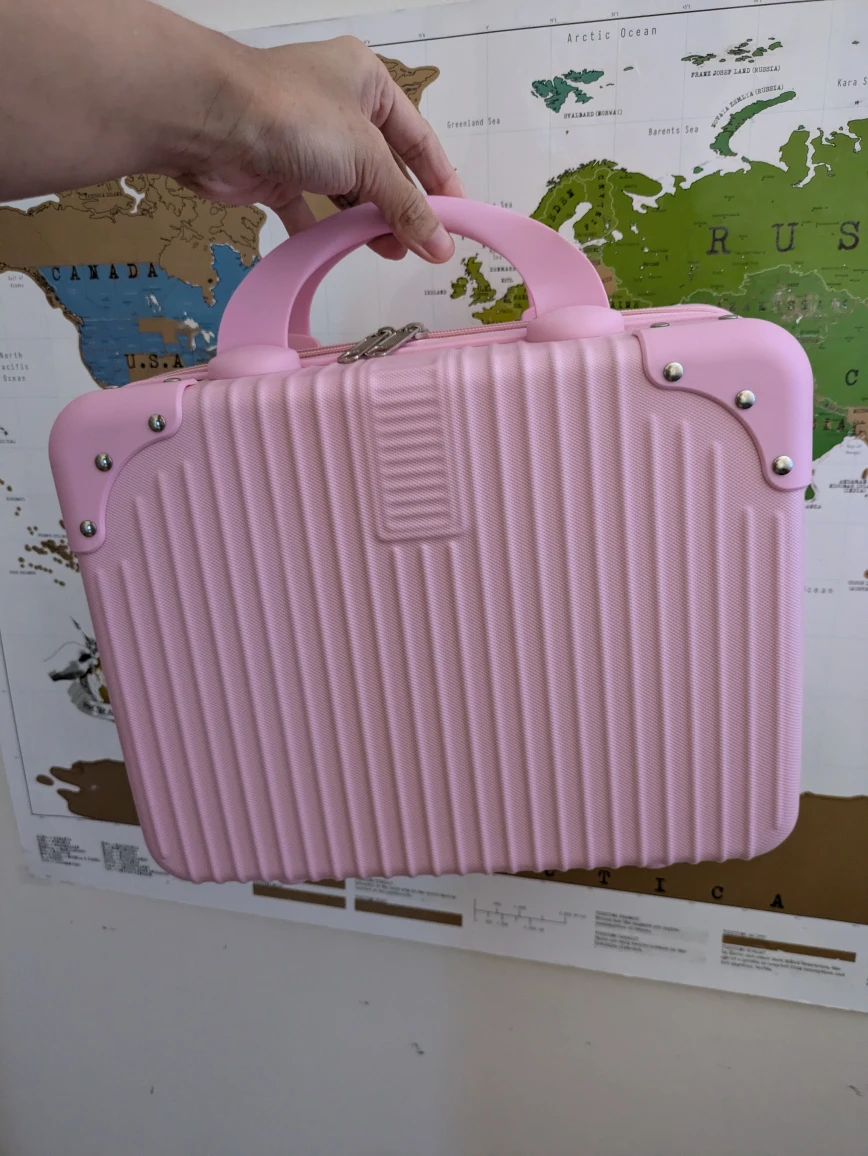 Cute 14 inch pink luggage/suitcase