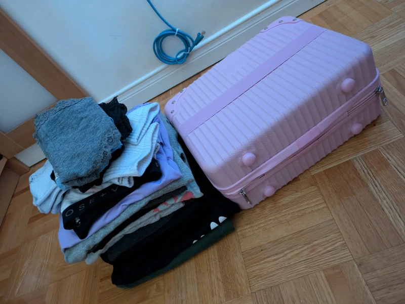 Cute 14 inch pink luggage/suitcase - photo 2