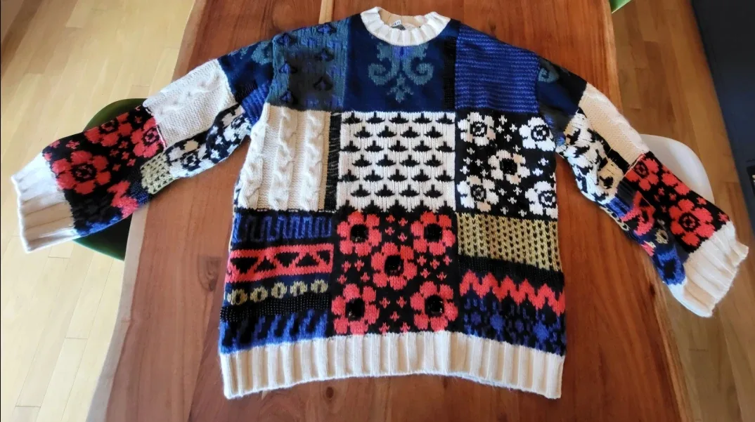 Sweater Wool Blend Chunky Knit Limited Edition