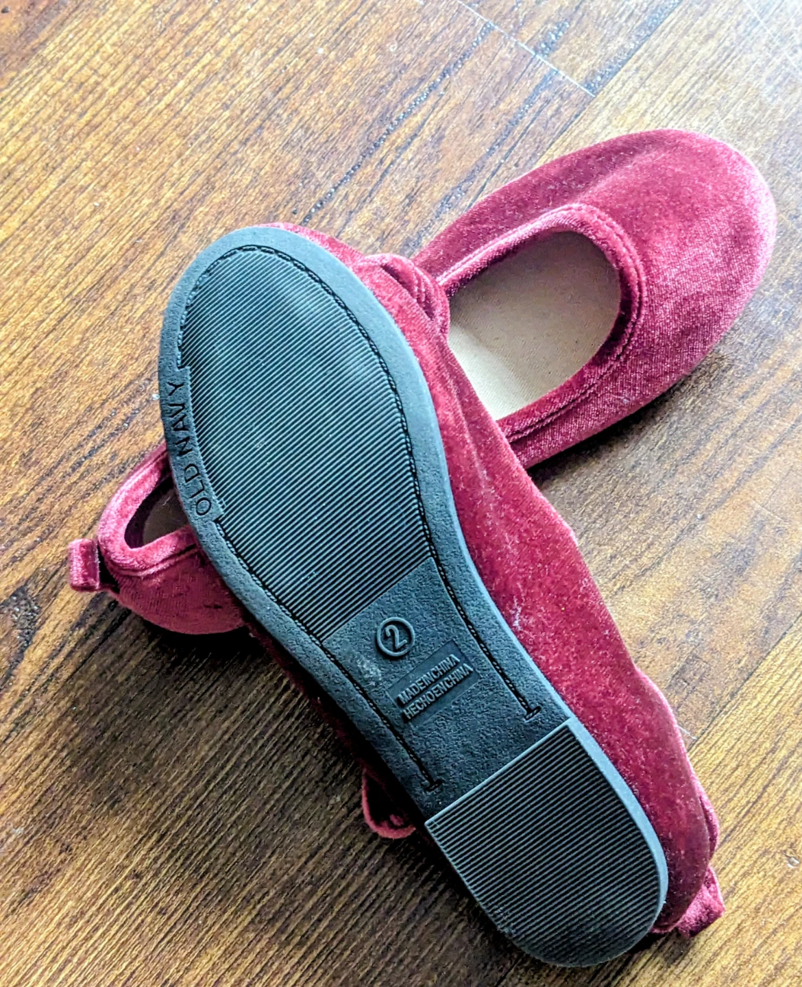 Old Navy Girls' Velvet Mary Janes - Size 2 - photo 3