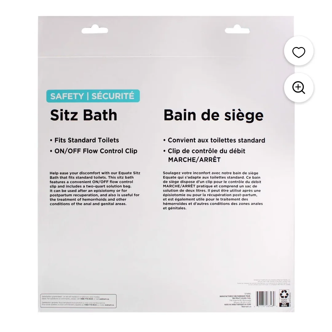 Pregnancy_postpartum Equate Sitz Bath - Fits Standard Toilets image indicator(2)