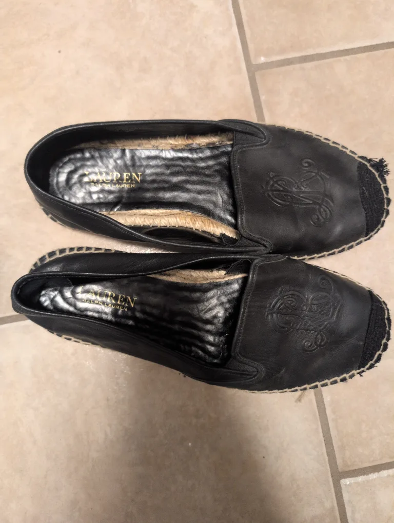Ralph Lauren Black Espadrille Slip-Ons image indicator(5)