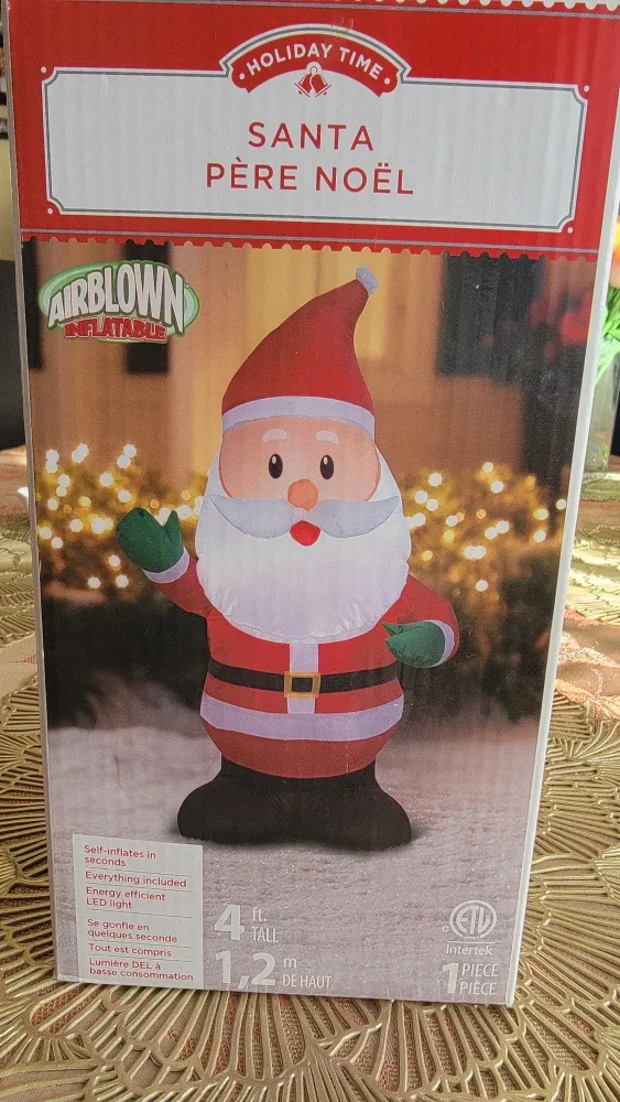 Holiday Time Santa Père Noël - 4 ft Tall