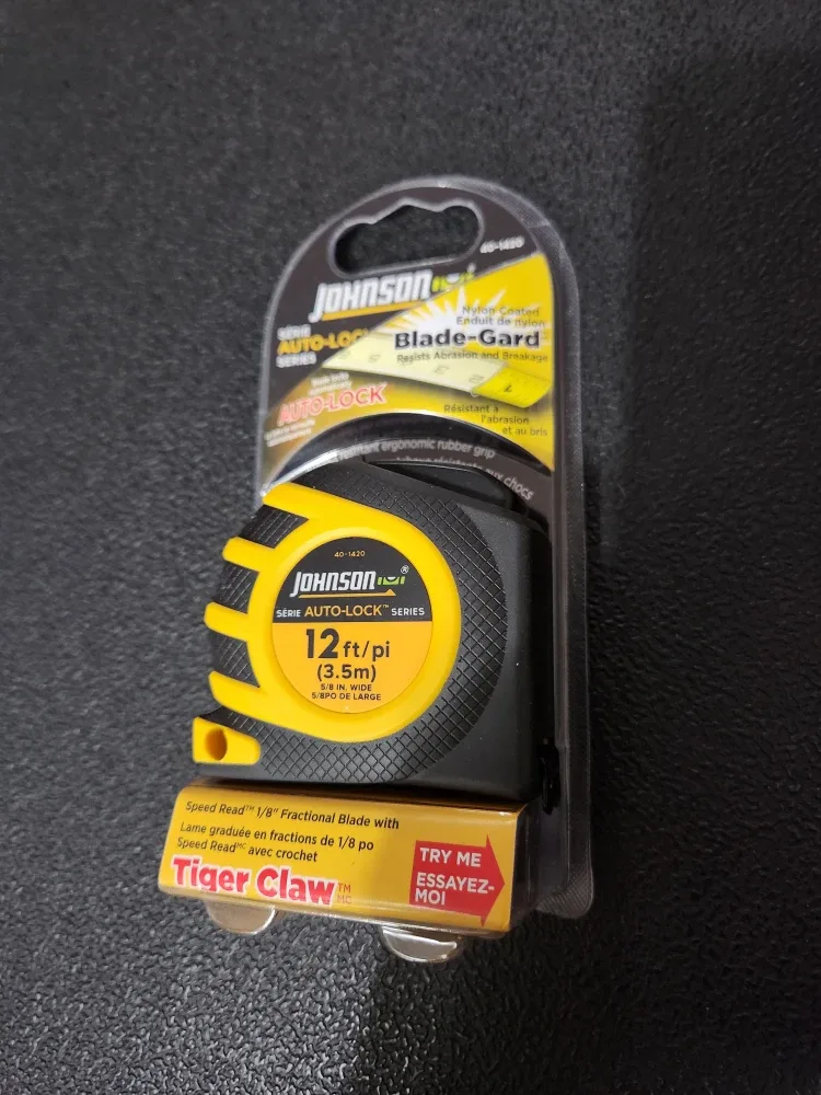 New Johnson Auto-Lock Tape Measure - 12 ft