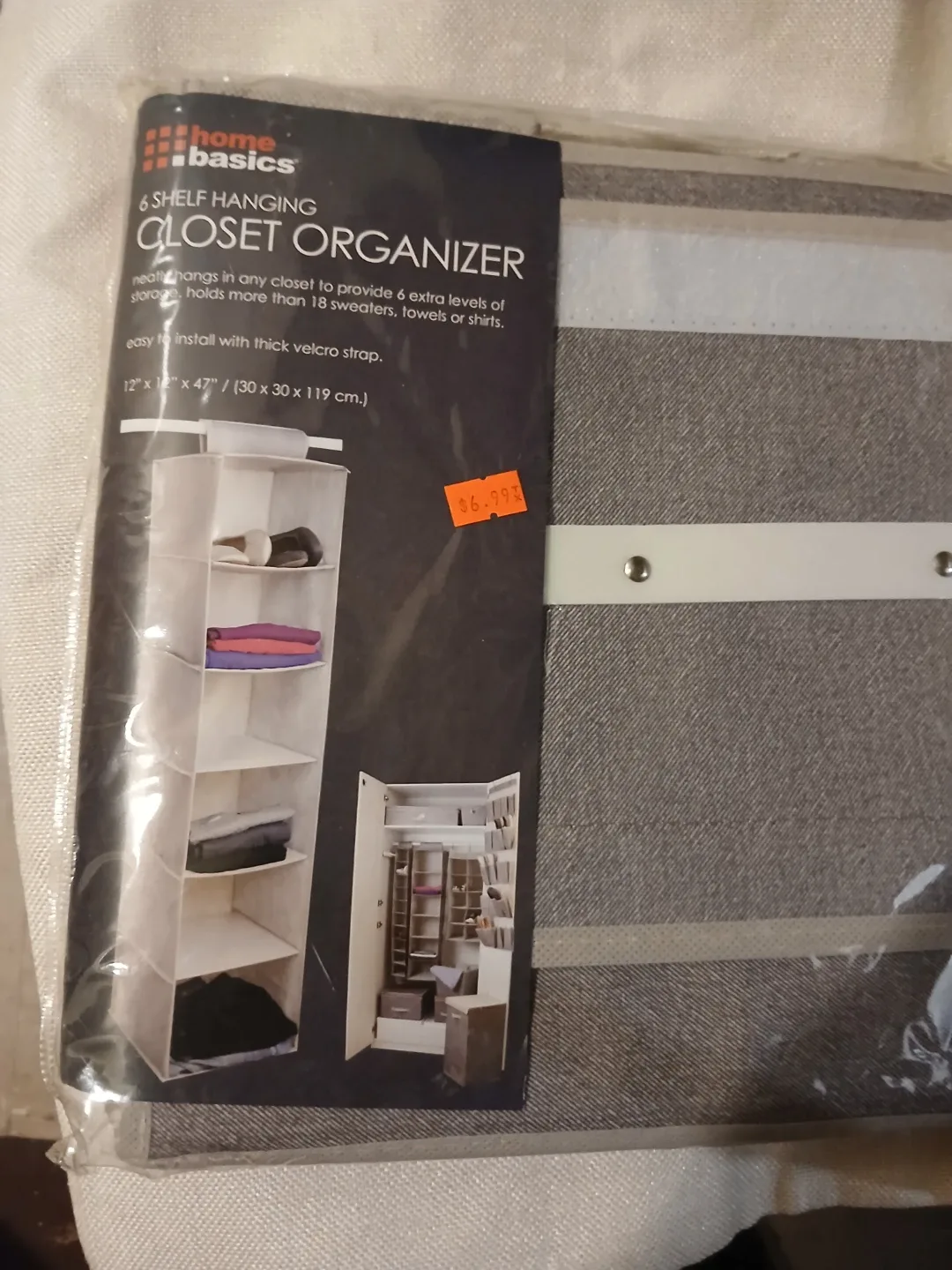 Home Basics 6-Shelf Hanging Closet Organizer image indicator(3)