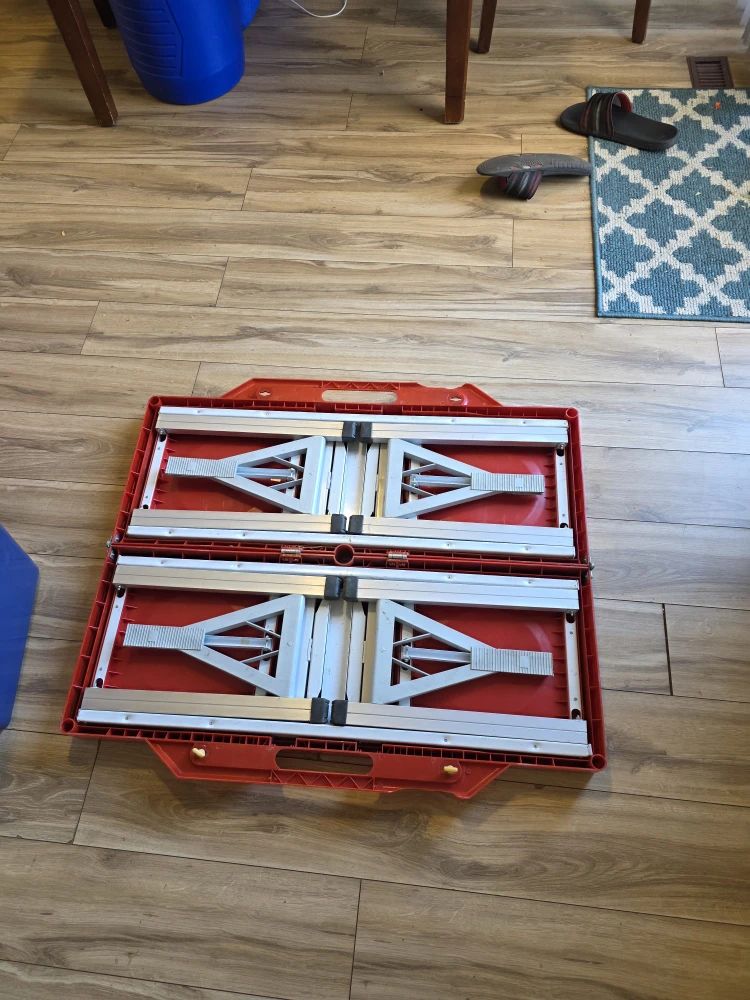 Red Portable Folding Picnic Table - photo 2