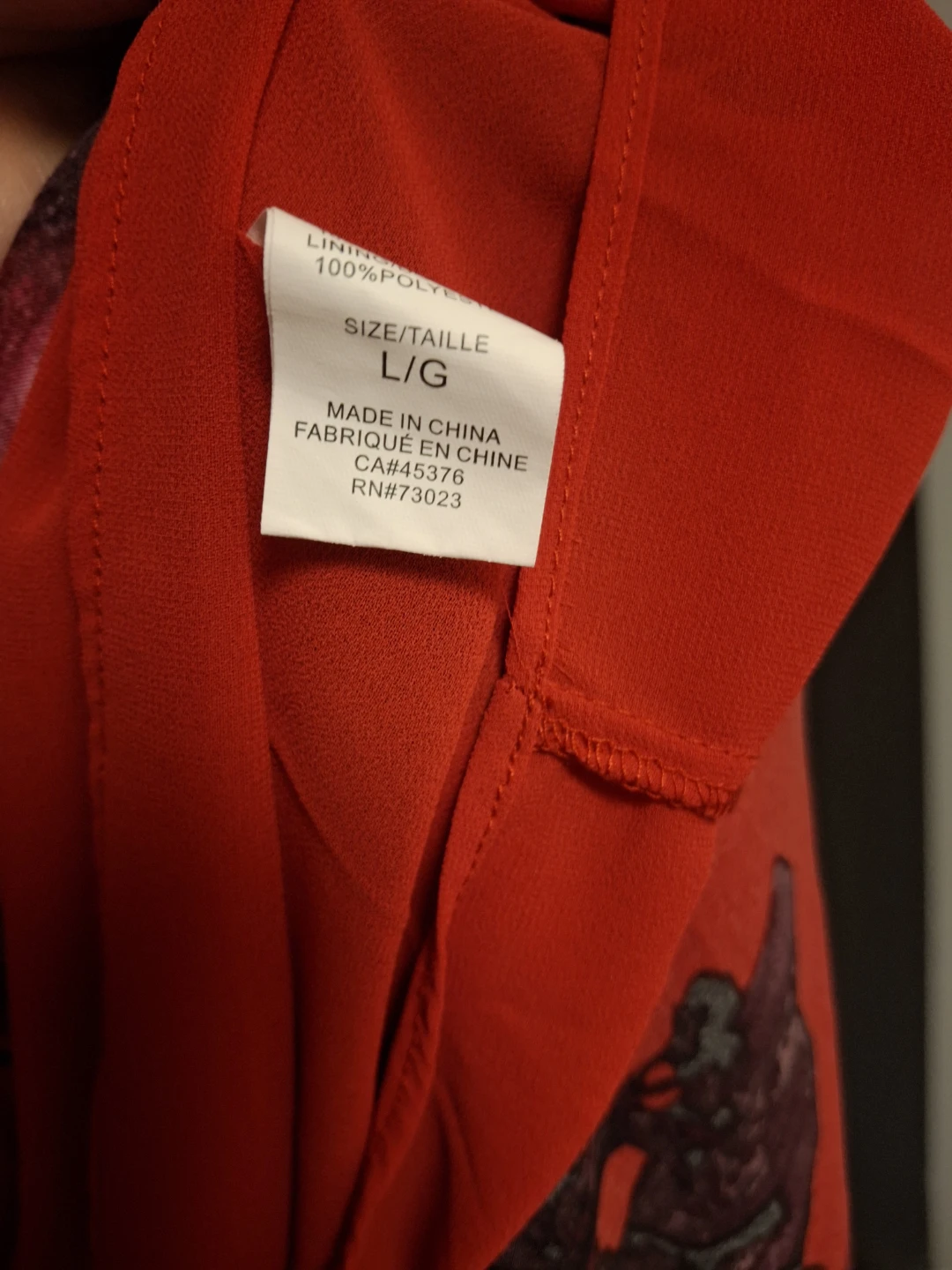 Floral Red Dress - Size L - photo 4