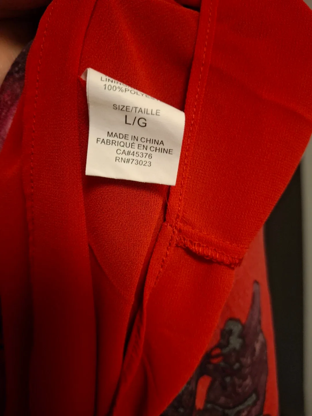 Floral Red Dress - Size L image indicator(4)