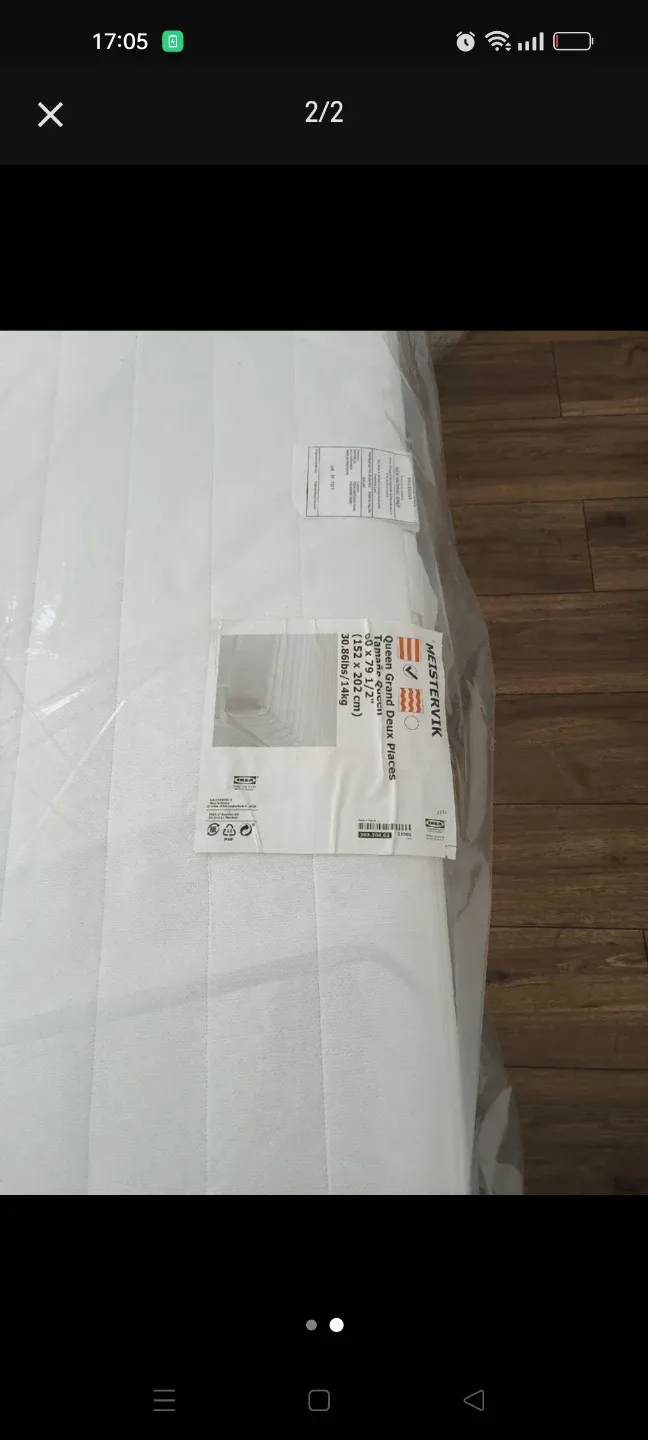 IKEA Meistervik Queen Grand Foam Mattress with bed frame