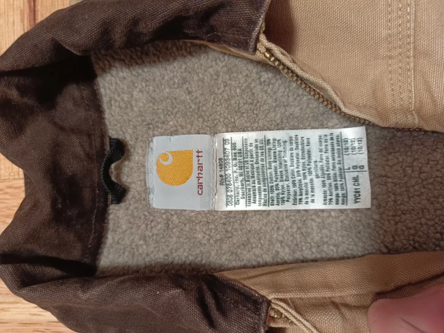 Carhartt Sandstone Duck Active Jacket - Size Small image indicator(2)