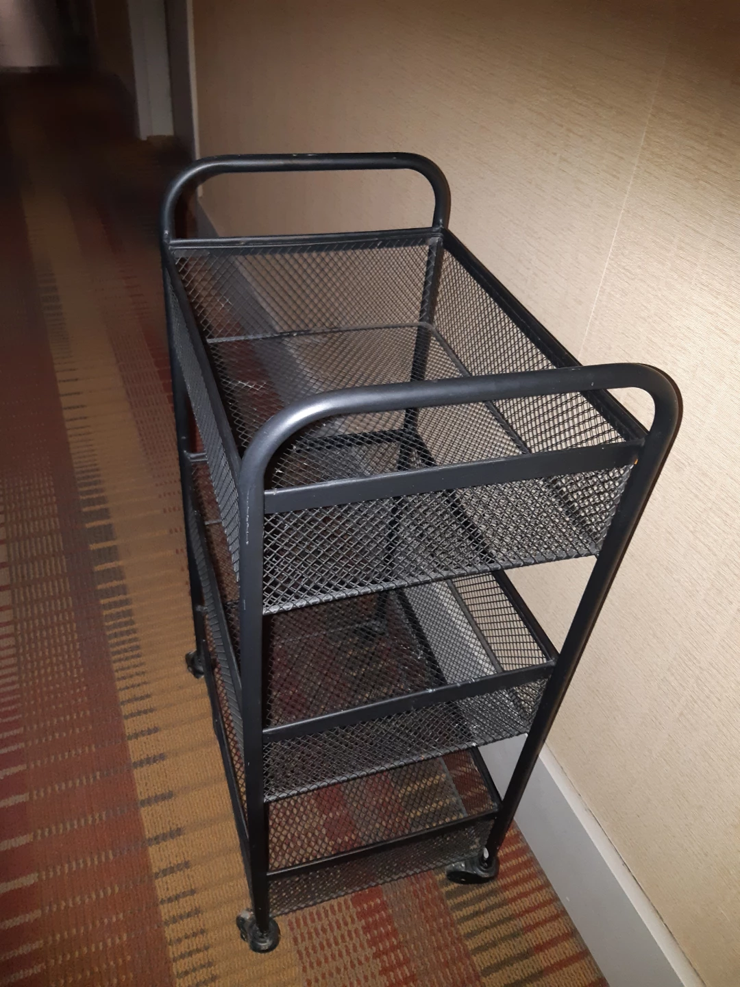 Black Metal Rolling Cart - photo 2