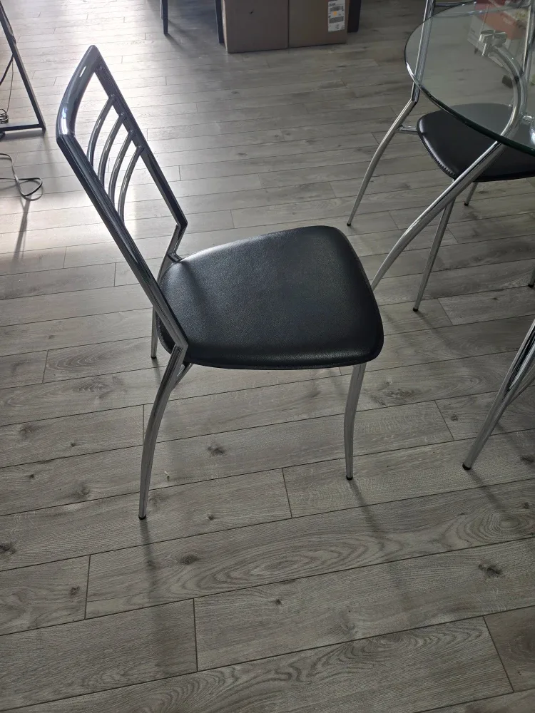 Glass Top Dining Table with 4 Chairs image indicator(2)