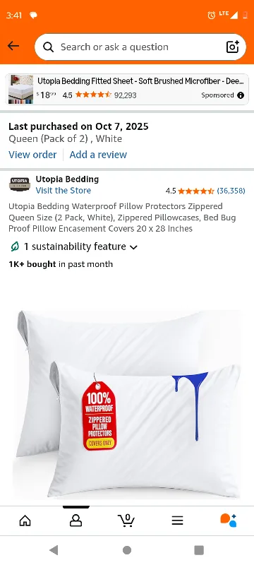 New Utopia Bedding Queen Pillow Protectors (2 Pack) image indicator(4)