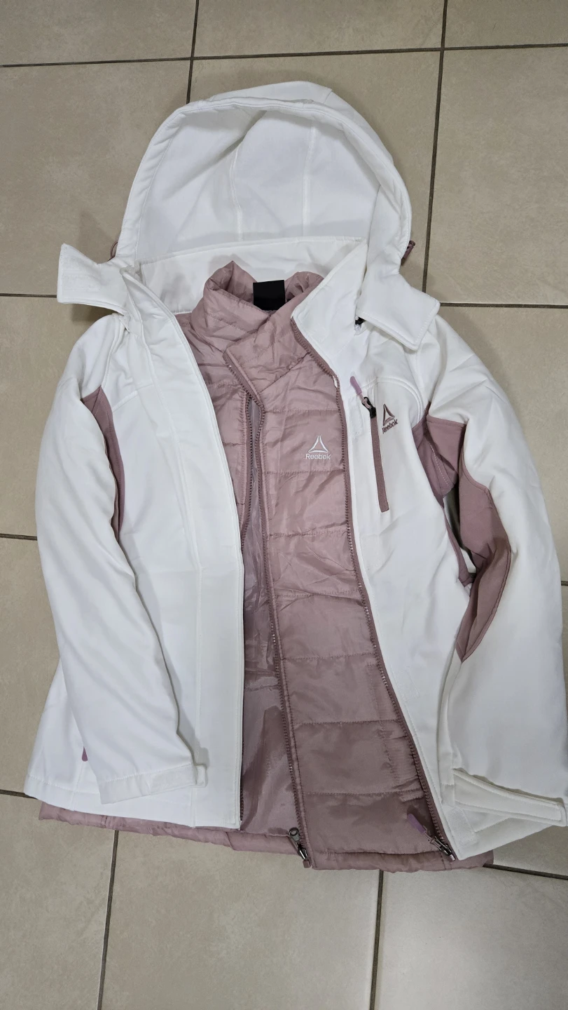 Reebok 2-in-1 White & Pink Jacket