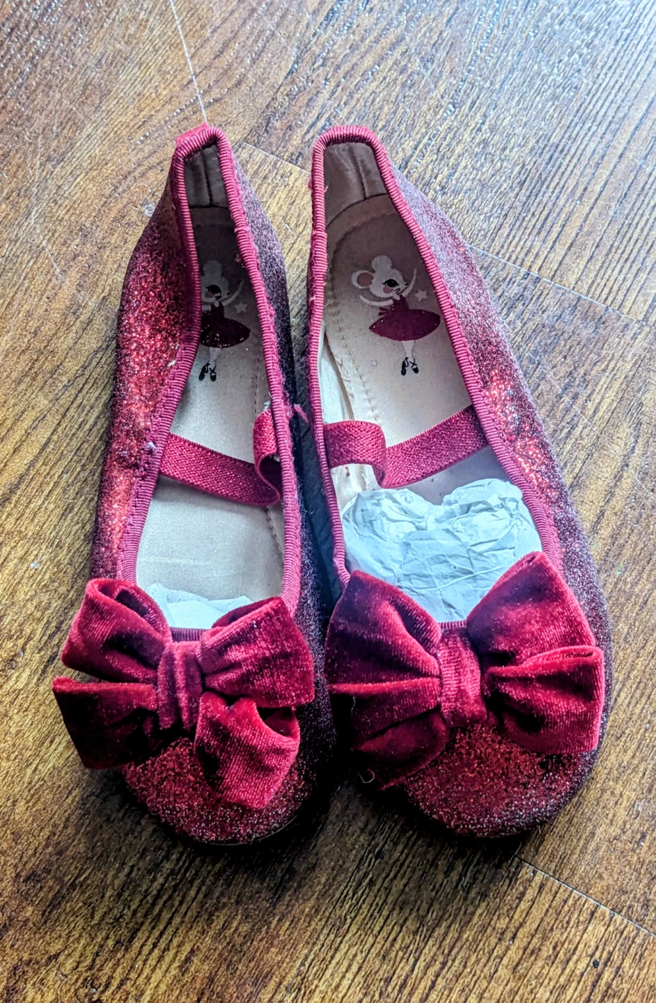 H&M Red Glitter Ballet Flats - Size 1 - photo 3