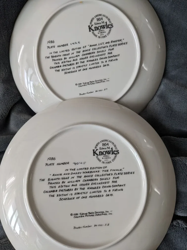 Knowles Annie Collector Plates - Set of 7 image indicator(10)