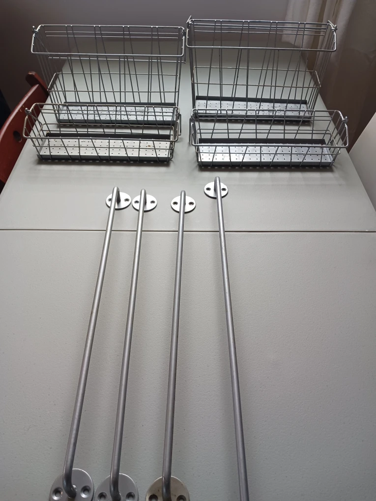 IKEA Metal Hanging Basket Set with Wall Rods - photo 3