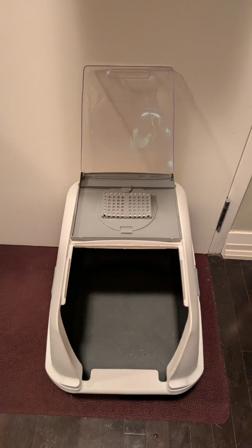 CatIt Litter Box & Wood Cat Cave, BONUS Tree/Fountain (read ad) image indicator(6)