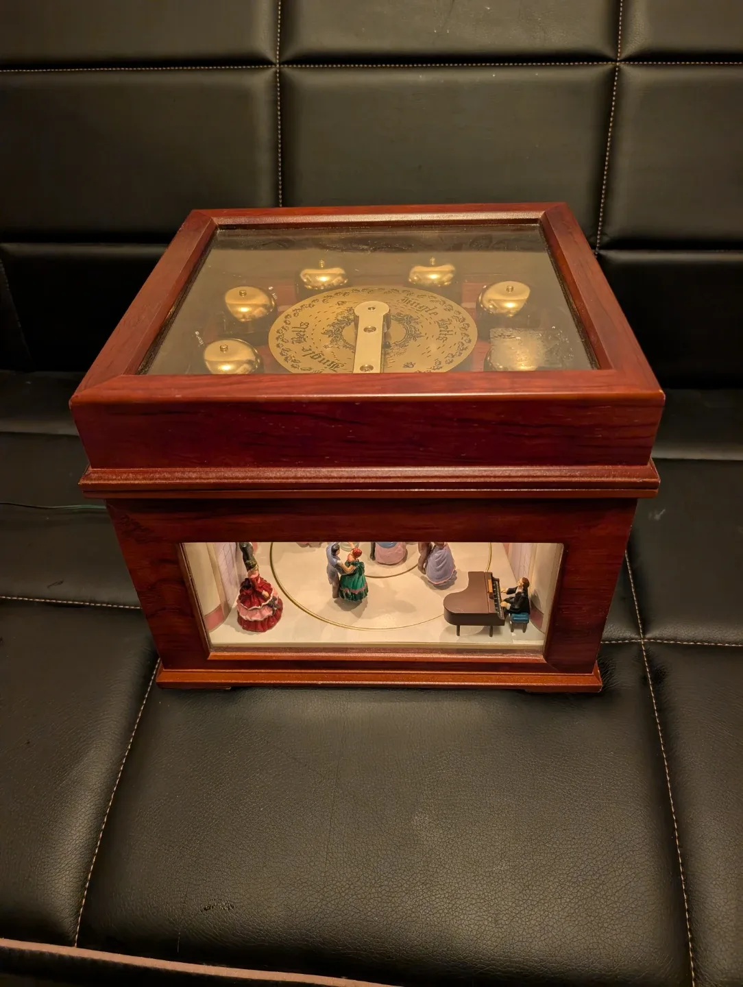 Two vintage light up music boxes plays lots of songs image indicator(6)