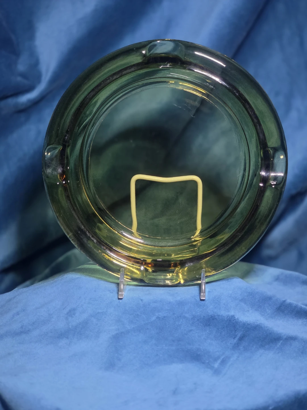 Vintage Amber Glass Ashtray