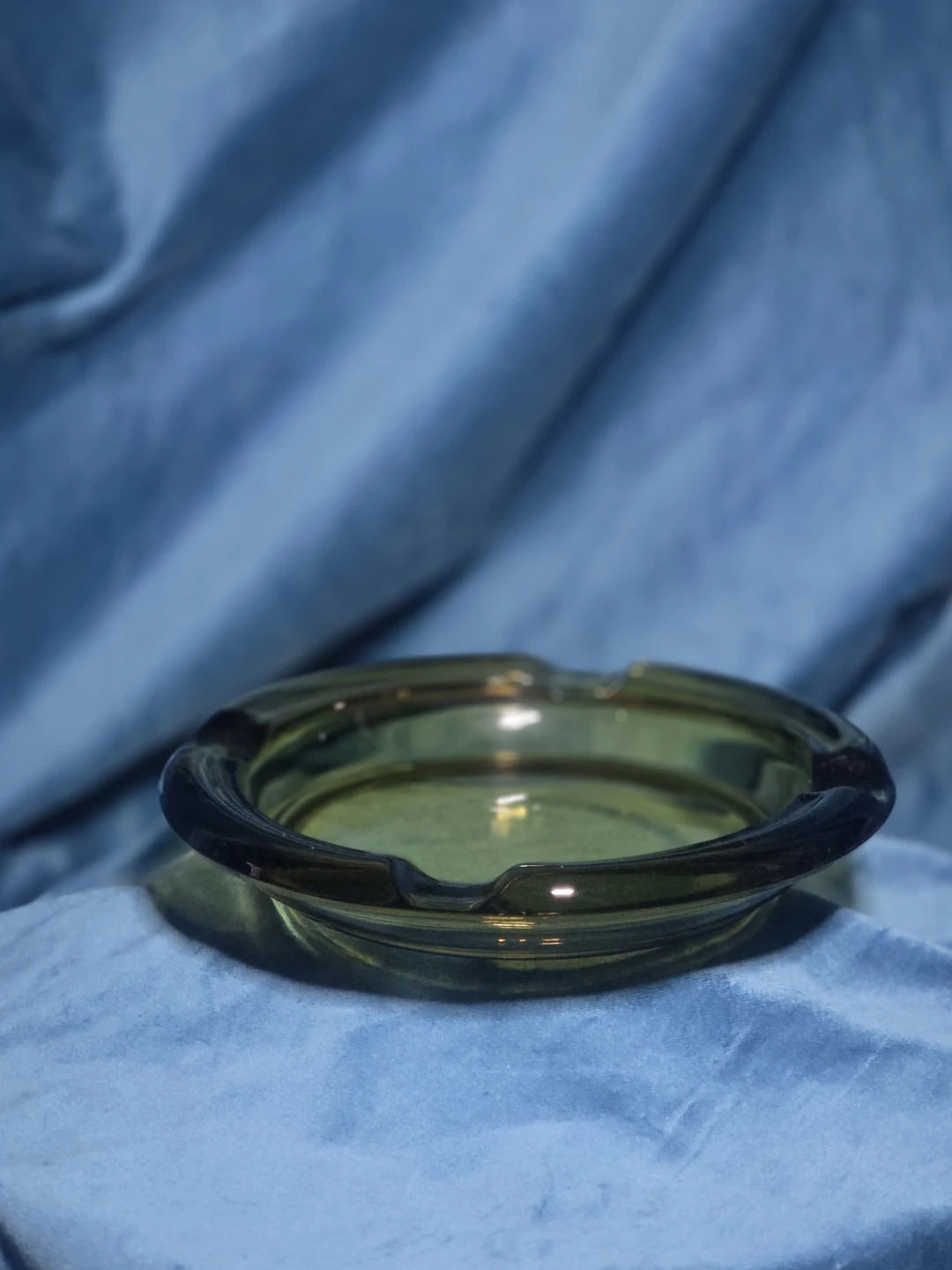 Vintage Amber Glass Ashtray - photo 3