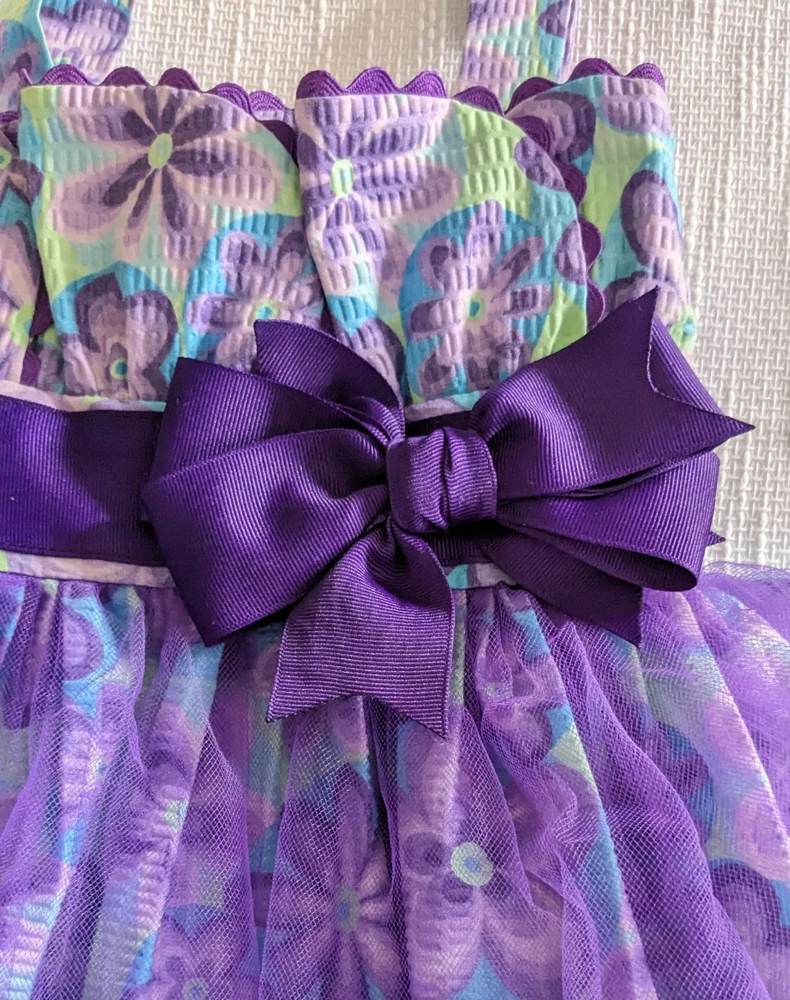 Girl's Flower Print Dress image indicator(4)