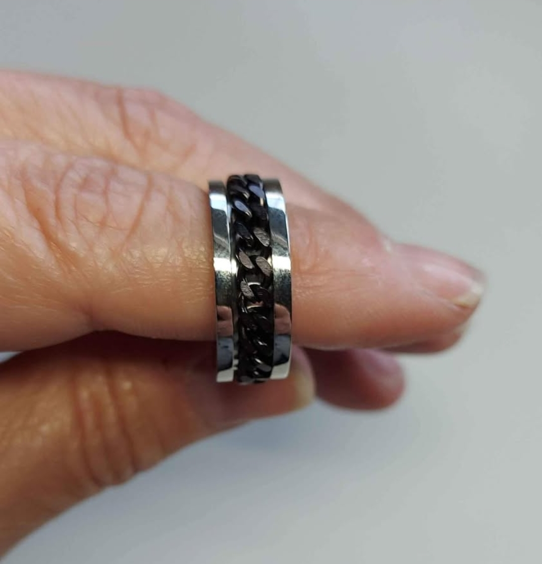 Men's Stainless Steel Chain Ring - photo 2