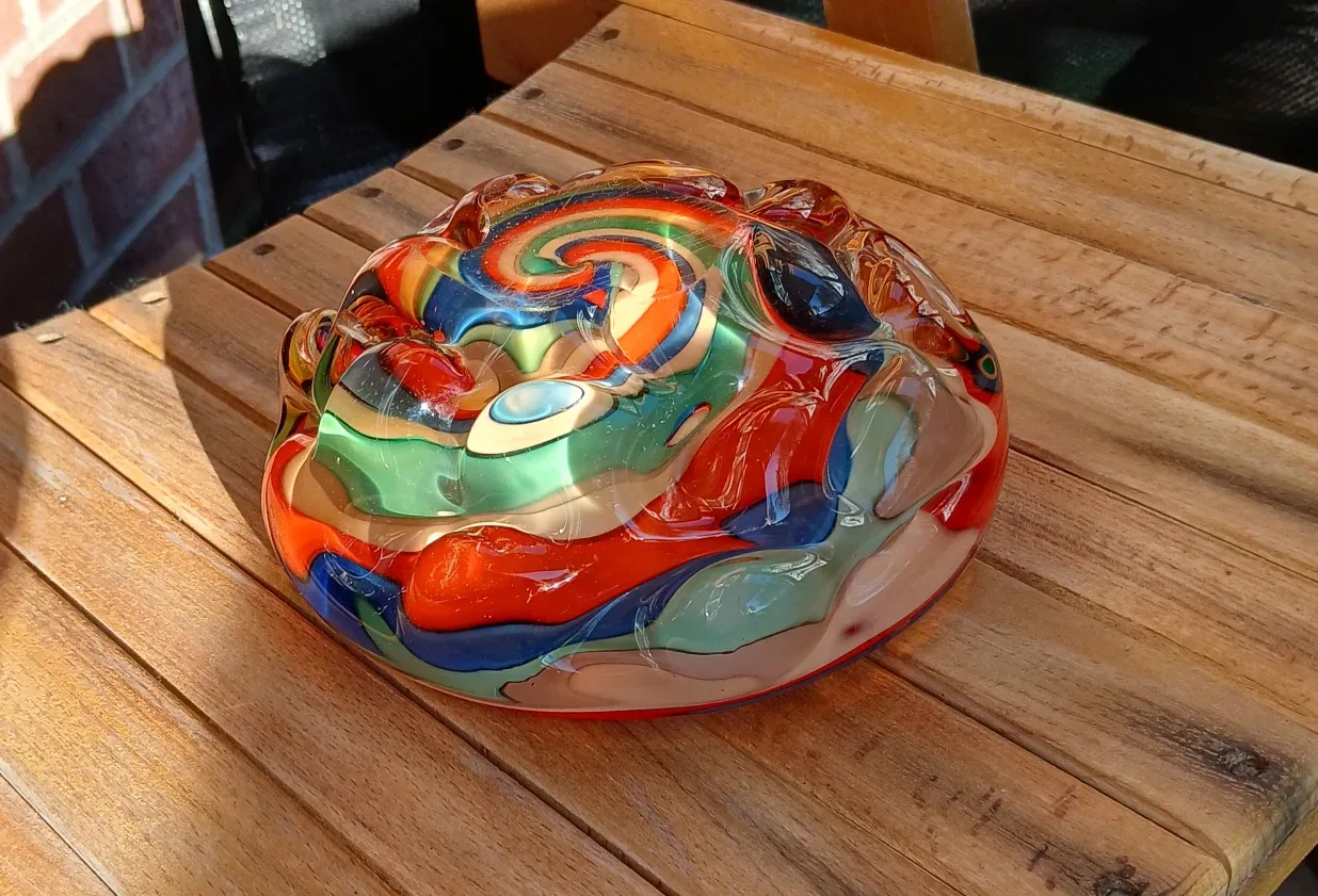 Murano Style Art Glass Bowl - Multi-coloured image indicator(2)