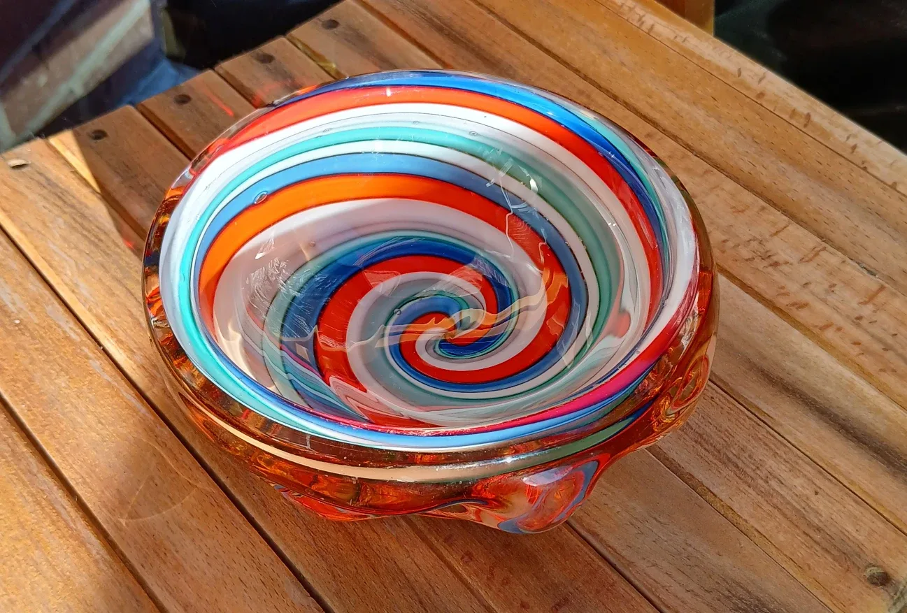 Murano Style Art Glass Bowl - Multi-coloured image indicator(3)