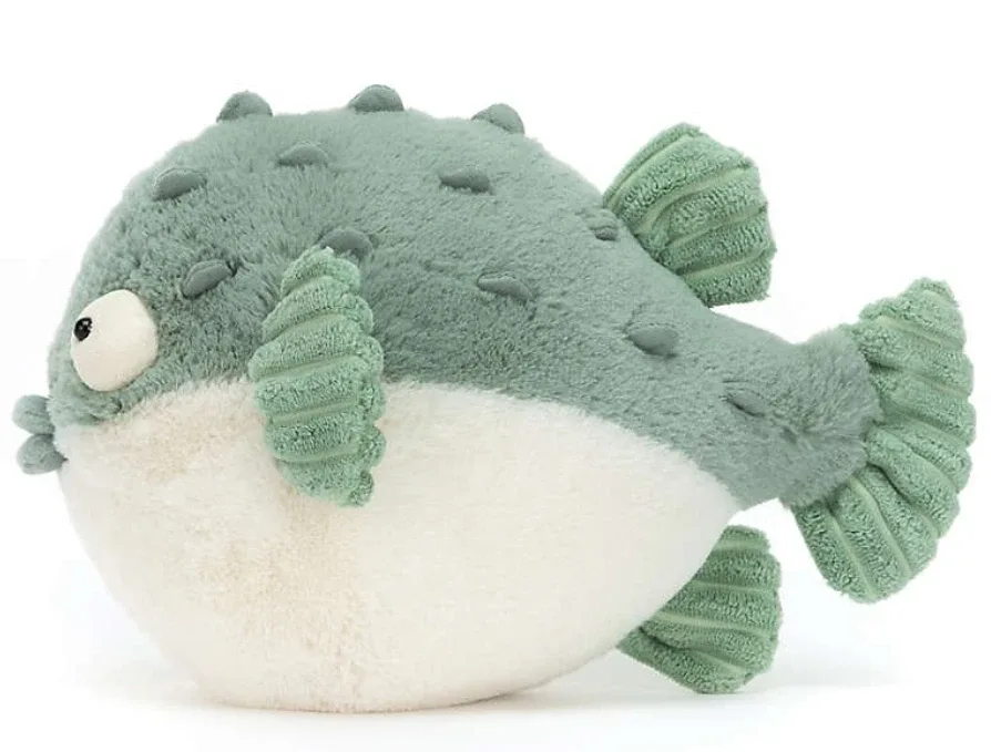 Brand New Retired Jellycat Pacey Pufferfish Plush! image indicator(2)