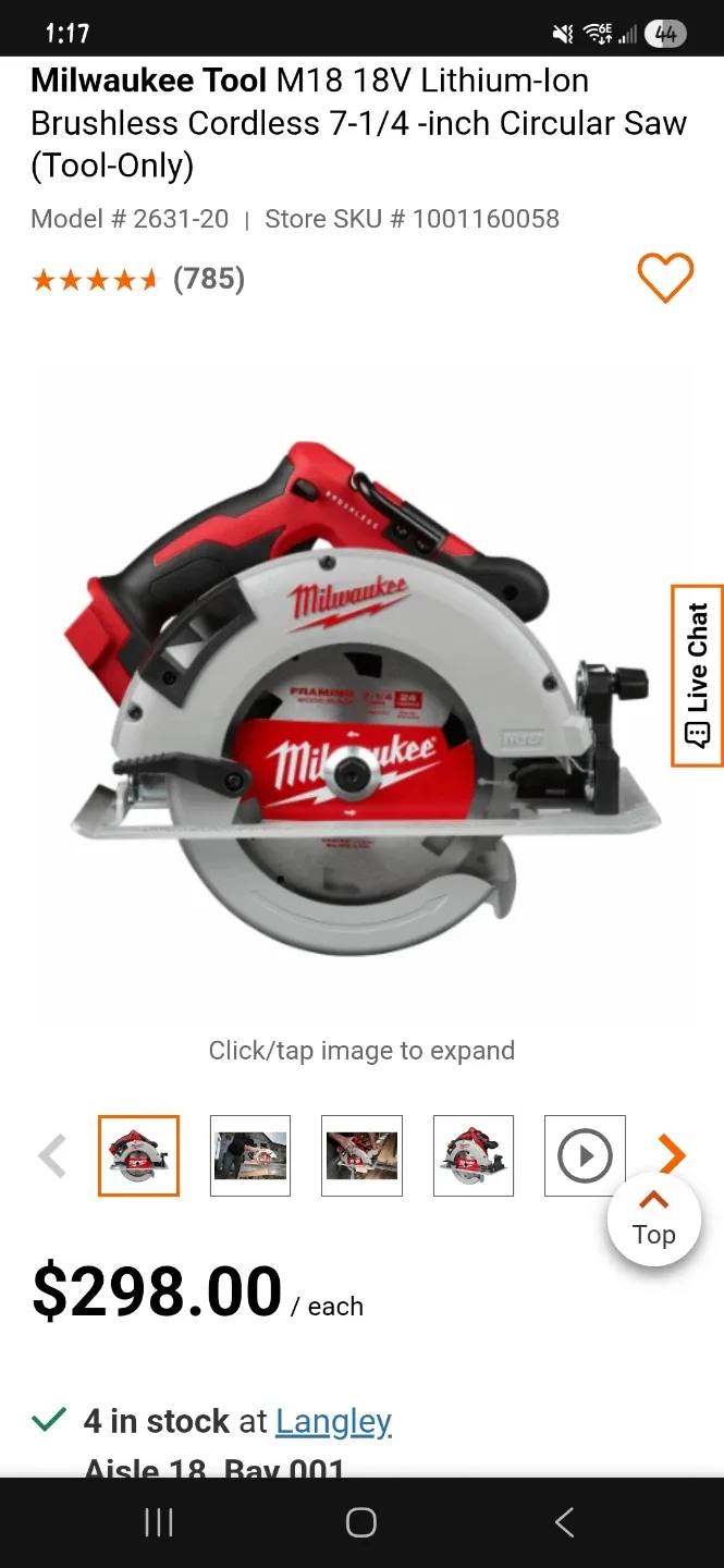Milwaukee M18 7-1/4-Inch Cordless Circular Saw image indicator(3)