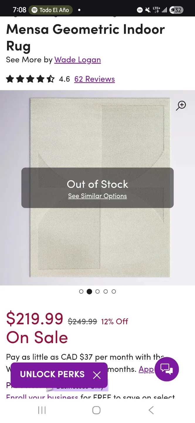 Geometric Pattern Area Rug 5'3x7 image indicator(7)