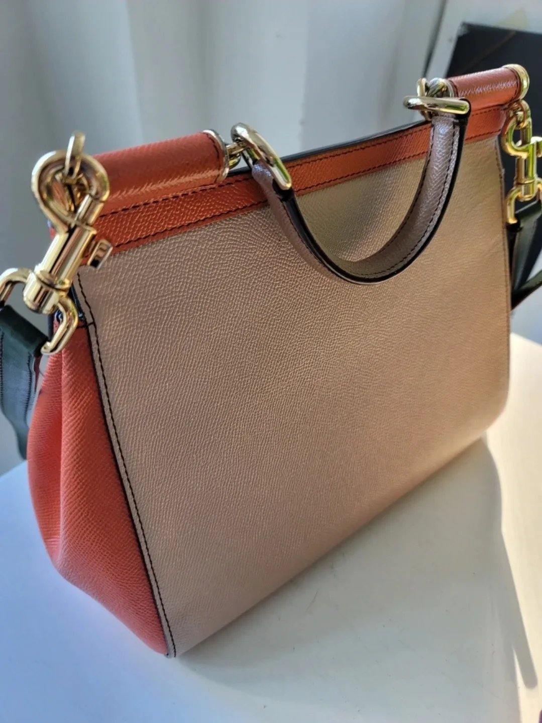 🥕 Dolce & Gabbana Multicolor Leather Handbag image indicator(4)