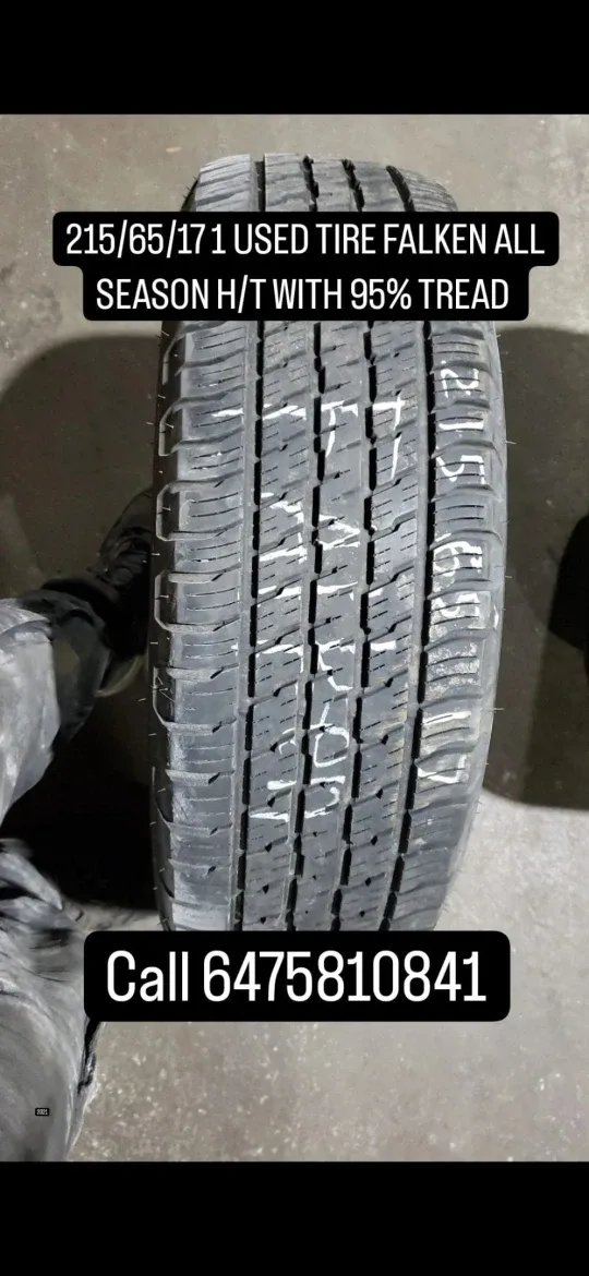 Falken All Season Tire 215/65/17 with 95% Tread