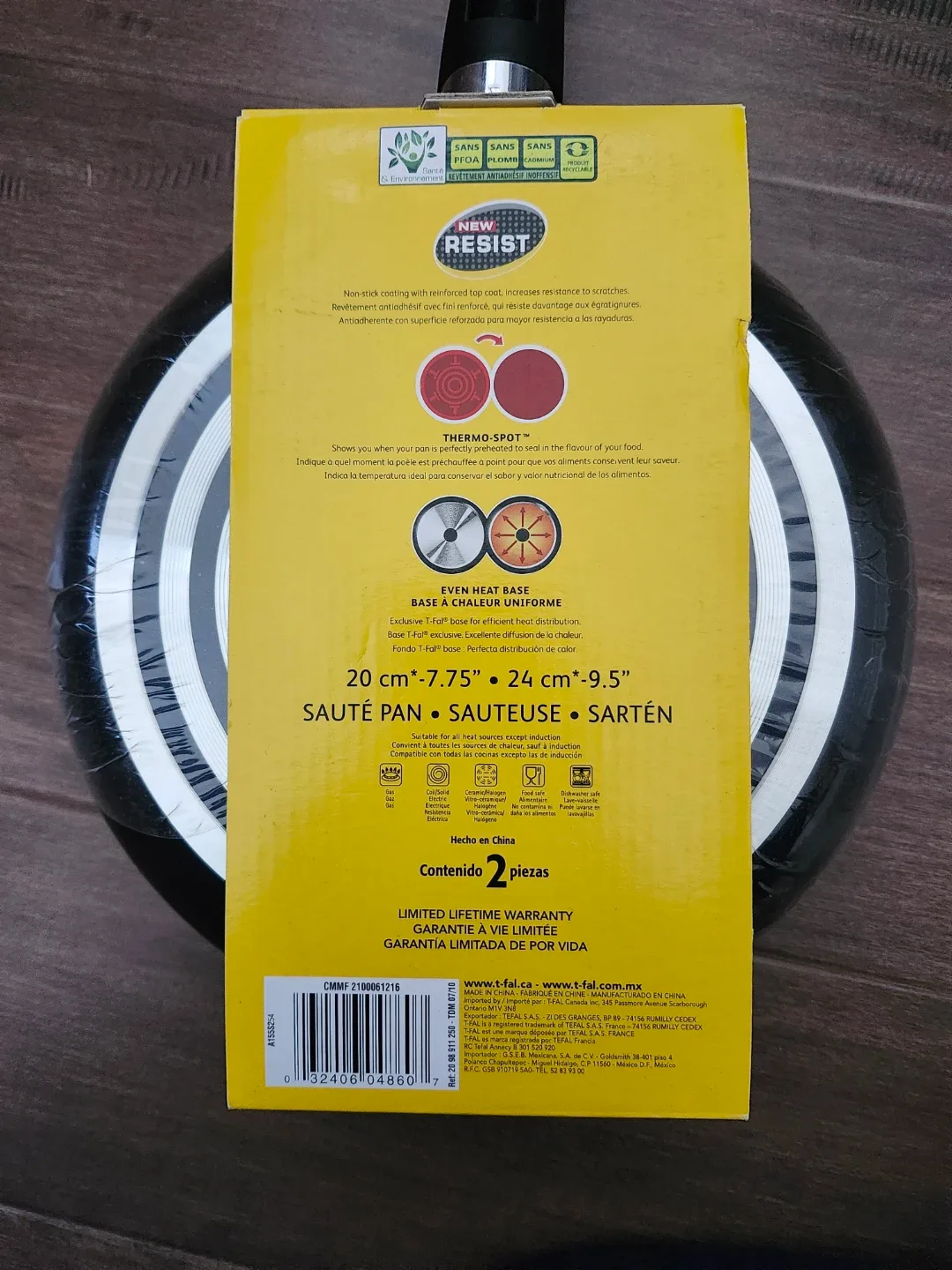 New T-fal Bliss Non-Stick set of 2 image indicator(2)