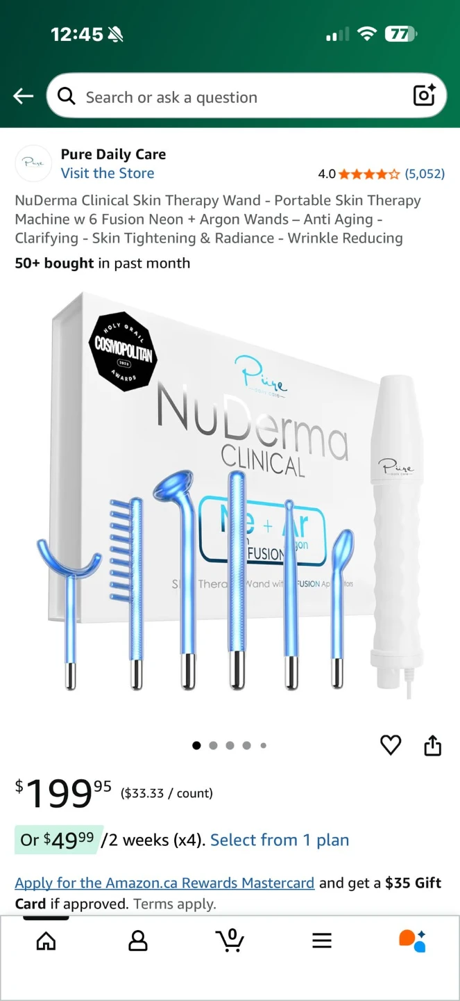 NuDerma Clinical High-Frequency Skin Therapy Wand
