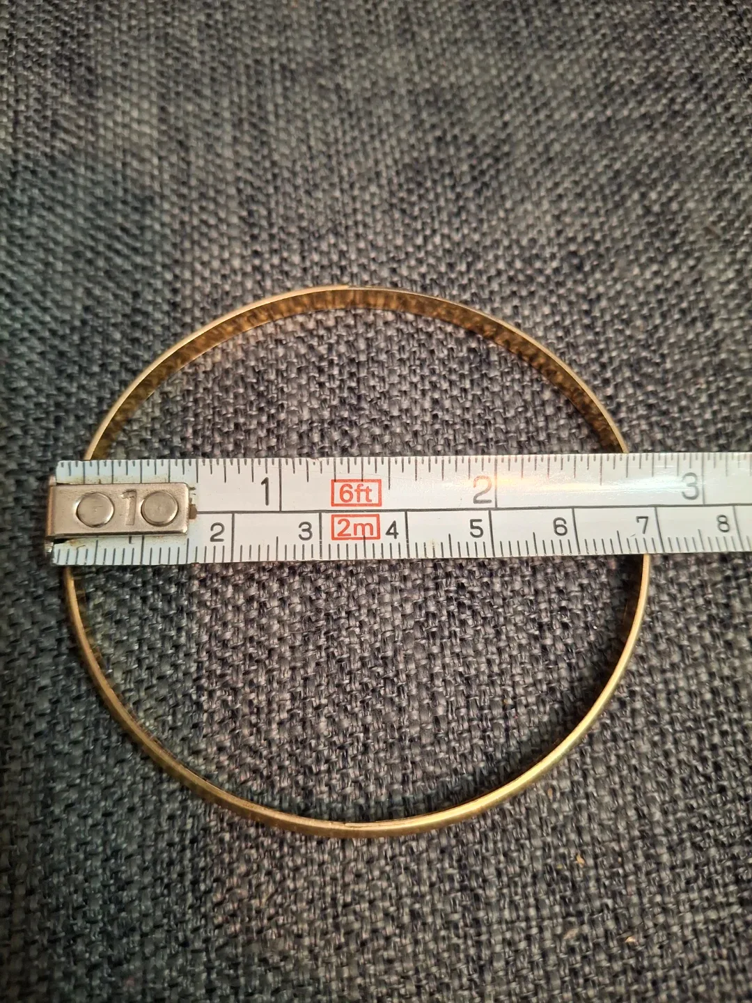 Gold Plated Bangle Bracelet - 2.5 inch diameter image indicator(3)