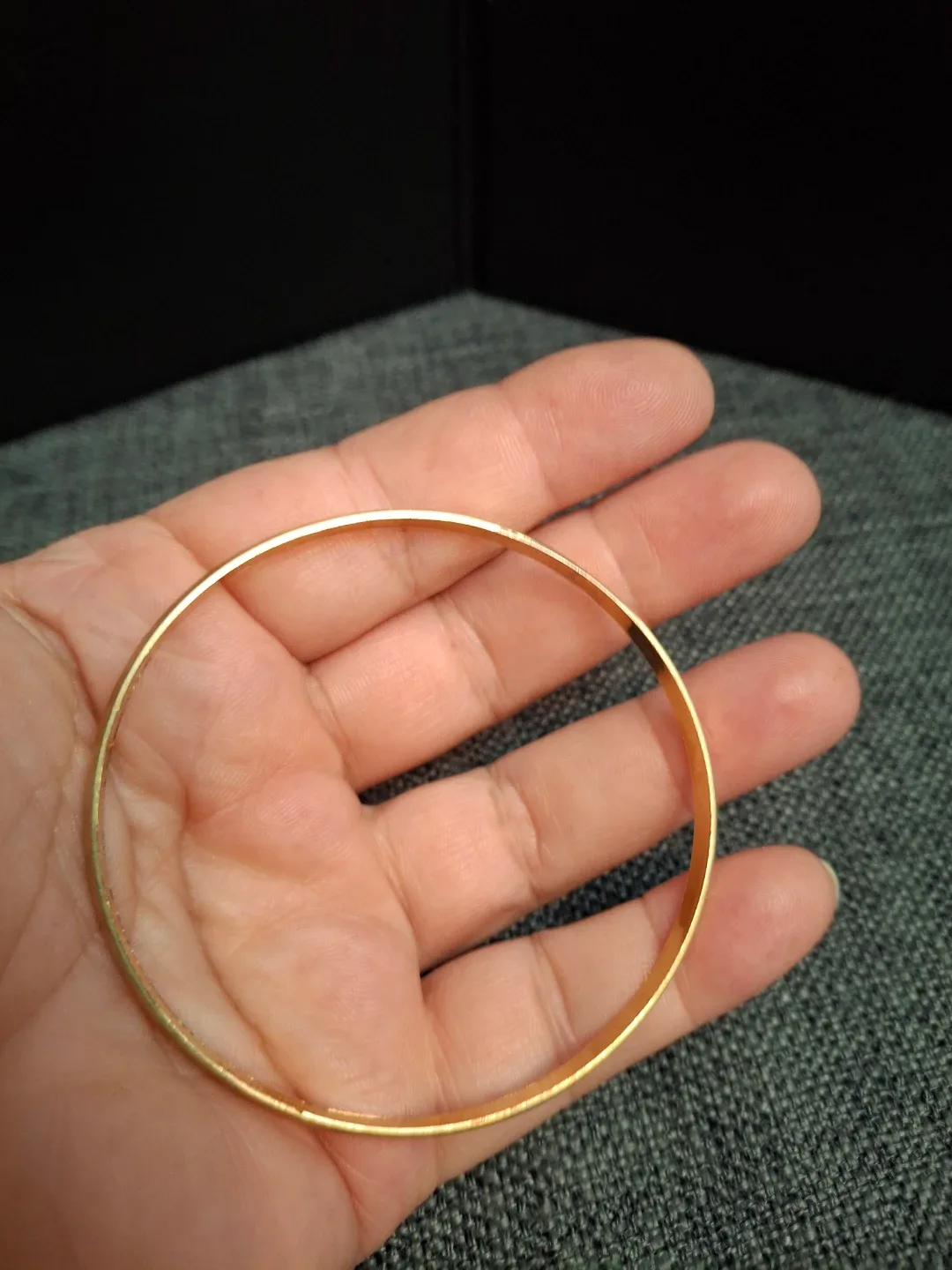 Gold Plated Bangle Bracelet - 2.5 inch diameter image indicator(4)