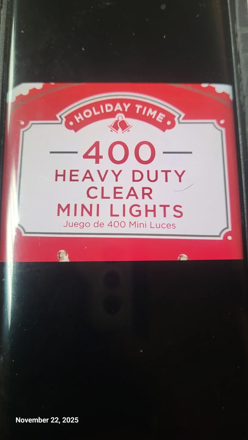 Holiday Time 400 Heavy Duty Clear Mini Lights - NEW image indicator(2)